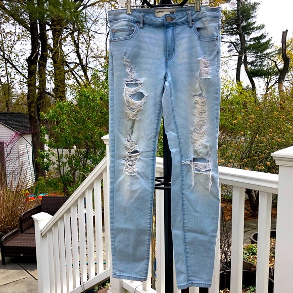 Garage Distressed Super Skinny Jeans - Picture 6 of 6